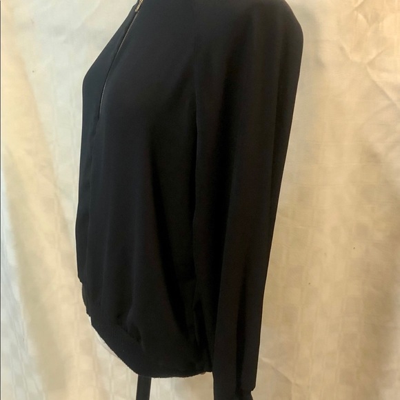 Epique Moi Thin Black Jacket Skull on Back Size S - Picture 3 of 5